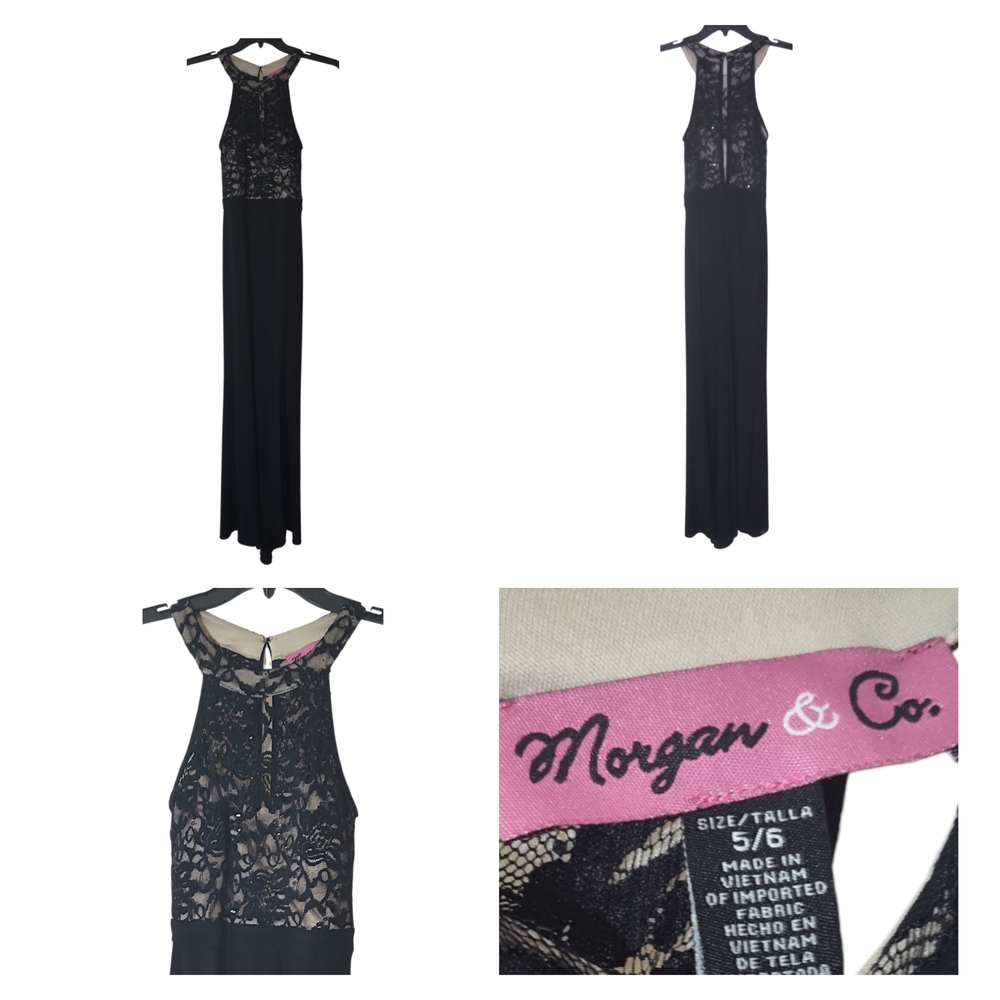 Morgan & Co. Black Sleeveless Gown